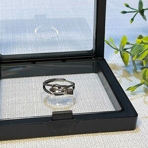 NWT 925 Silver Plated Adjustable Zipper Ring